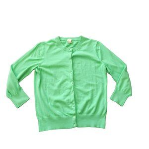 J Crew Clare Cardigan Green Sweater Size Large